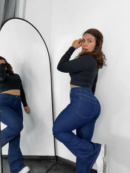 Jean Wig Leg azul oscuro - imagen