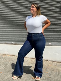 Jean Wig Leg azul oscuro - imagen