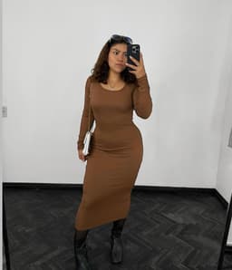 Vestido Morena en tela morley ribana - imagen