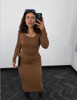 Vestido Morena en tela morley ribana - imagen