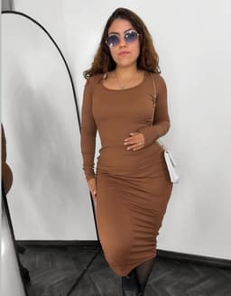 Vestido Morena en tela morley ribana - imagen