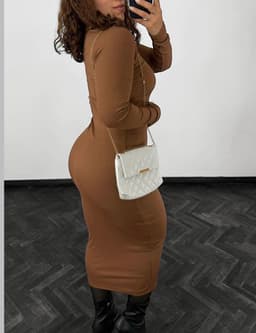 Vestido Morena en tela morley ribana - imagen