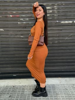 Vestido Morena en tela morley ribana