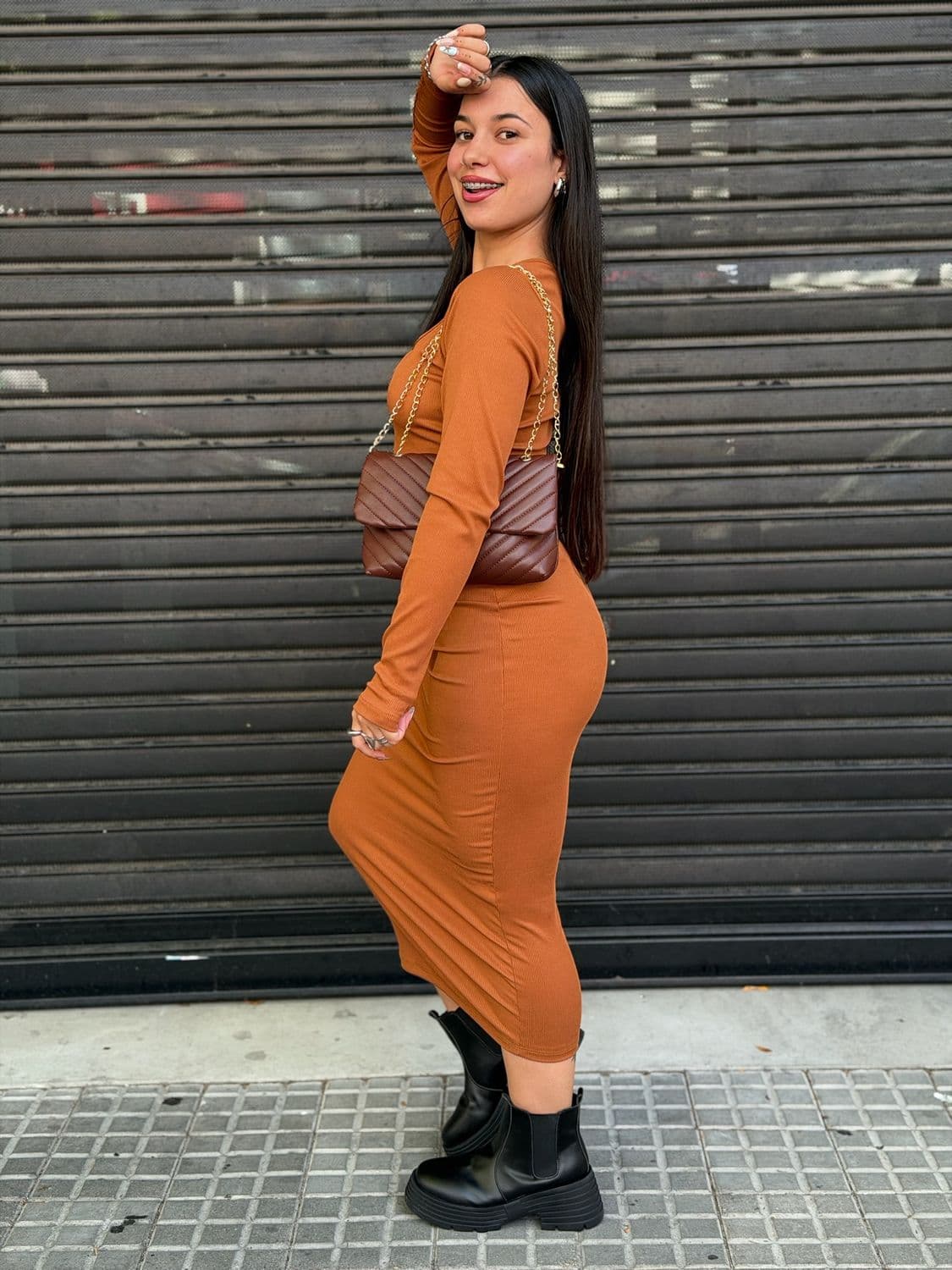 Vestido Morena en tela morley ribana
