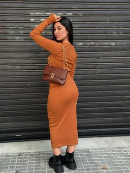 Vestido Morena en tela morley ribana - imagen