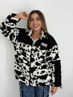 Campera print super abrigada