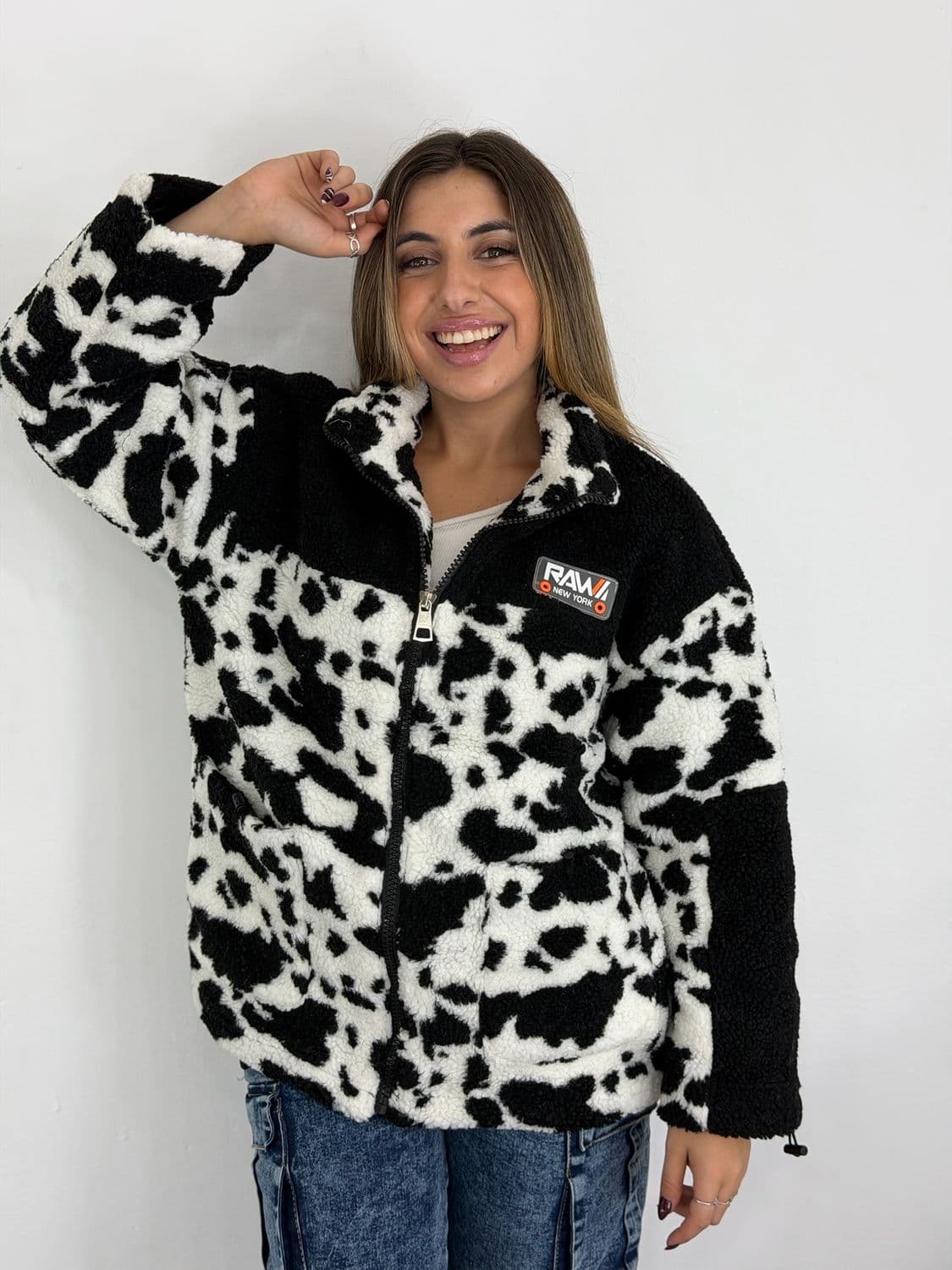 Campera print super abrigada
