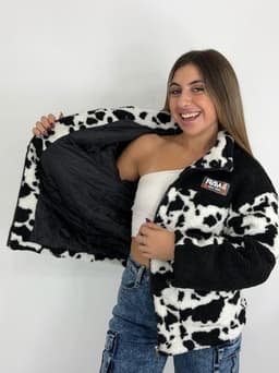 Campera print super abrigada - imagen