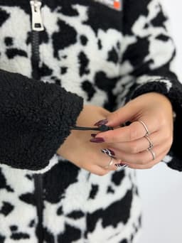 Campera print super abrigada - imagen