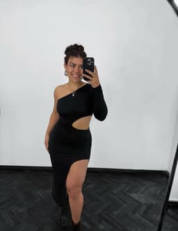 Vestido Lena en tela brush - imagen