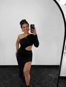 Vestido Lena en tela brush - imagen