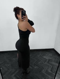 Vestido Lena en tela brush - imagen
