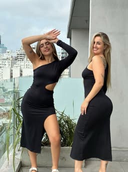Vestido Lena en tela brush - imagen