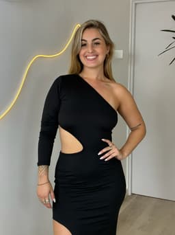 Vestido Lena en tela brush - imagen