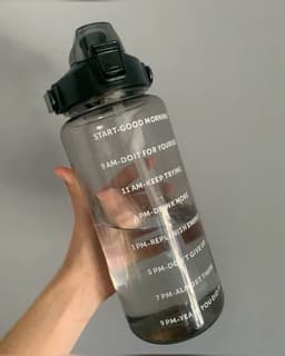 Botella motivacional con horario y sorbito 2 litros - imagen
