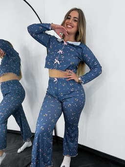 Conjunto de pijama Princesa de pantalon y buzo - imagen