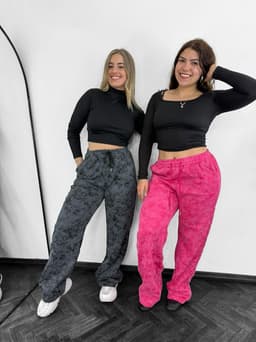 Pantalon deportivo oxford difuminado afelpado - imagen