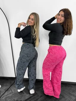 Pantalon deportivo oxford difuminado afelpado - imagen
