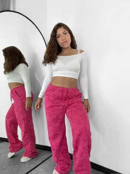 Pantalon deportivo oxford difuminado afelpado - imagen