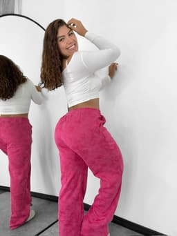 Pantalon deportivo oxford difuminado afelpado - imagen