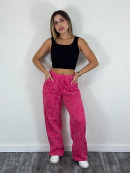 Pantalon deportivo oxford difuminado afelpado - imagen
