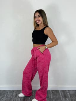 Pantalon deportivo oxford difuminado afelpado - imagen