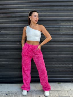 Pantalon deportivo oxford difuminado afelpado - imagen