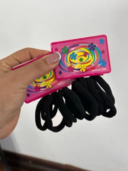 Set de colitas para cabello color negro - imagen