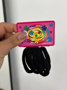 Set de colitas para cabello color negro - imagen