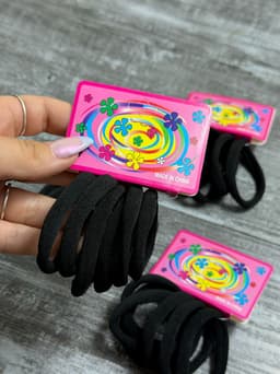 Set de colitas para cabello color negro