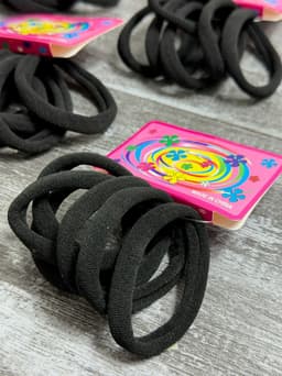Set de colitas para cabello color negro - imagen