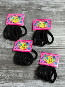 Set de colitas para cabello color negro - imagen