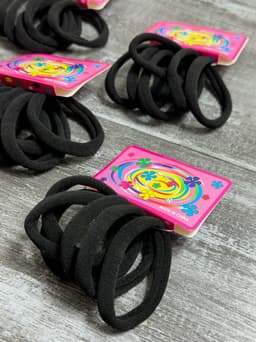 Set de colitas para cabello color negro - imagen