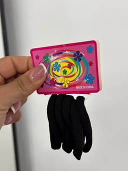 Set de colitas para cabello color negro por  MAYOR ($10 c/u Pack de 12 unidades) - imagen