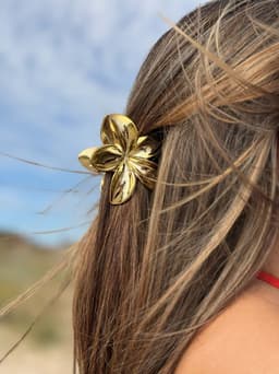 Pinza diseño de flor brillante - imagen