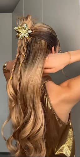 Pinza diseño de flor brillante - imagen