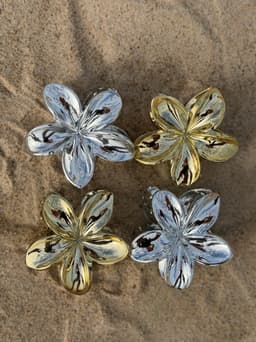 Pinza diseño de flor brillante por MAYOR ($50 c/u Pack de 12 unidades) - imagen