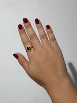 Anillo en tendencia color dorado - imagen