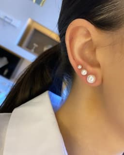 Paquete con 15 pares de perlas en tendencia - imagen