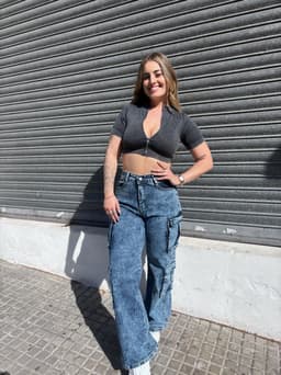 Remera nevada con cierre - imagen