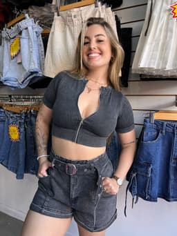 Remera nevada con cierre - imagen
