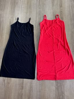 Vestido morley largo con tajo - imagen