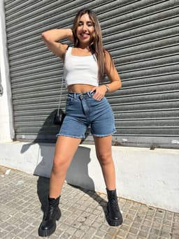 Micro top morley en tela ribana - imagen