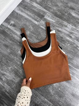 Micro top morley en tela ribana - imagen