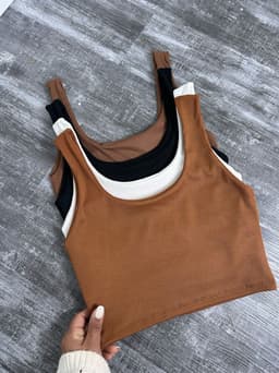 Micro top morley en tela ribana - imagen