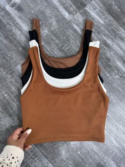 Micro top morley en tela ribana - imagen