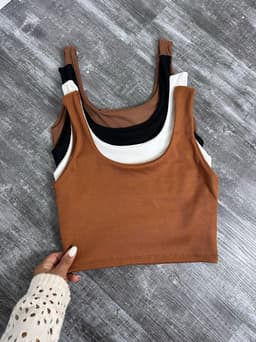 Micro top morley en tela ribana - imagen