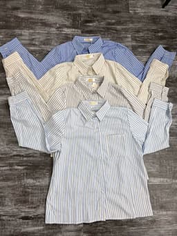 Camisa sastrera con mangas largas  y lineas - imagen