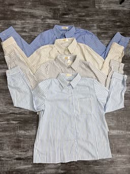 Camisa sastrera con mangas largas  y lineas - imagen