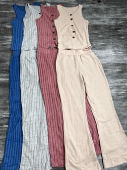 Conjunto sastrero con top con botones y palazo oxford - imagen